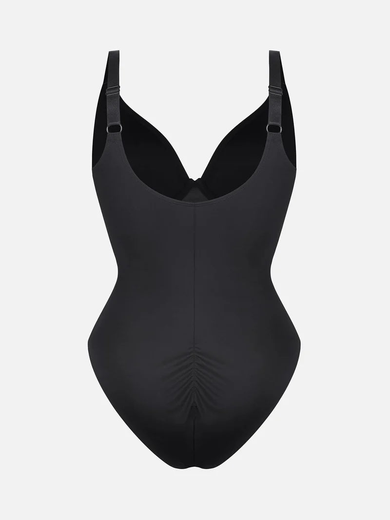 Lovisy V Neck Tummy Control Shaping Bodysuit