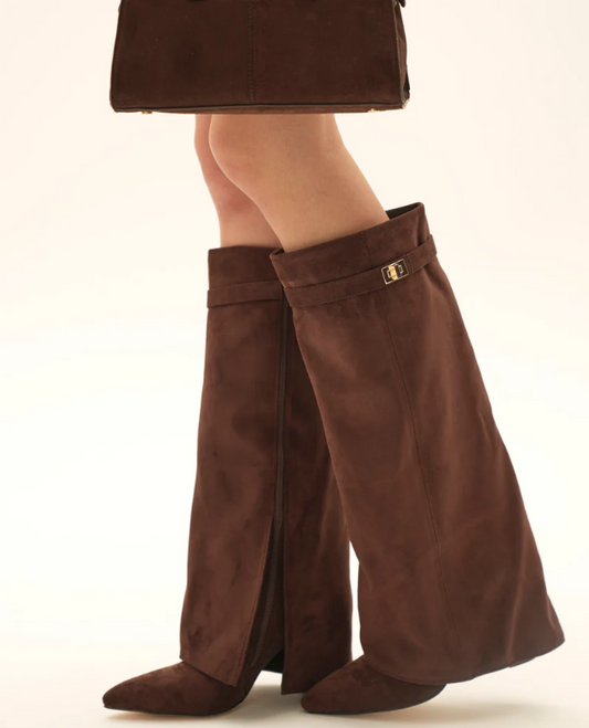 Lovisy Lavi Suede K-High Boots-Brown