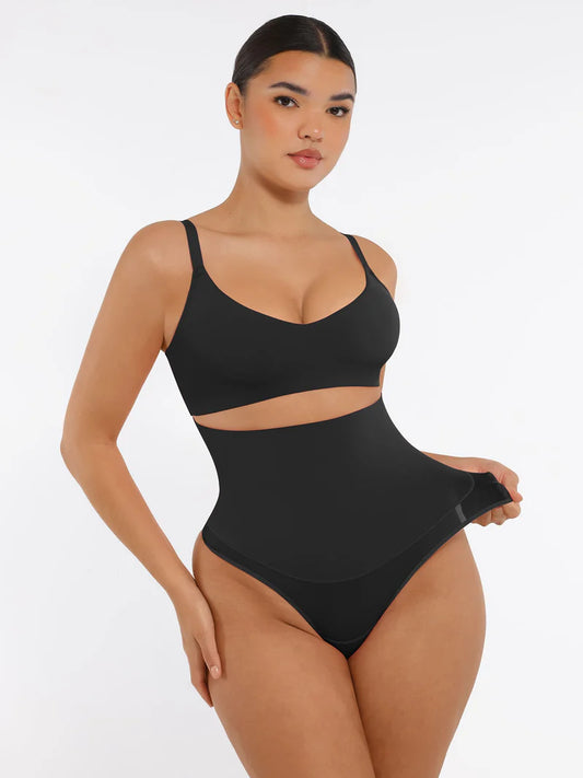Lovisy Mid-Waisted Thong Tummy Control Shaper Panties
