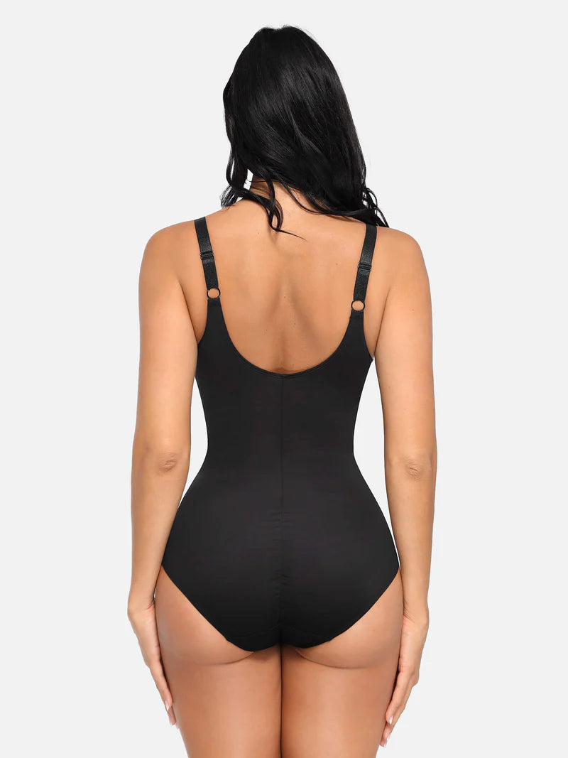 Lovisy V Neck Tummy Control Shaping Bodysuit